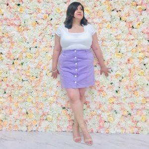 Forever 21 Lilac Lavender Jean skirt size 2X